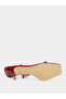 Burgundy Strappy Stiletto Heel Sandals - 6
