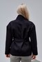 Carvella Black Mock Neck Belted Cashmere Jacket - 6
