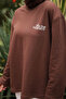 Brown Back Print Detailed Two Thread Sweatshirt - 3