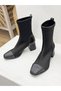 26K9019 Kut Burun Scuba Fabric 6cm Thick Heel Boots for Women - 3