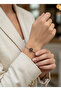 Silver Color Adjustable Birth Month Flower Bracelet (November) - 2