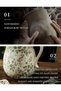 Floral Ceramic Vintage Pitcher Vase with Handle, Farmhouse Style, Green Flower Pattern (8 in - 4