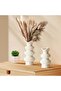 Ceramic Vases Set of 2, Modern Decorative White Ceramic Vases for Home Decor - 5