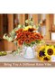 Rustic Flowers Vases Metal Pitcher Jug with Handle 6 Inch Vintage Galvanized - 2 Pack - 5