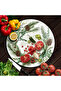 Glass Cutting Board and Serving Tray Round Christmas New Year Wreath Patterned 30 X 30 cm - 4