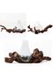 Luxury Glass and Natural Grape Wood Vase – Handcrafted Decorative Piece