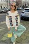 Women's White Lace and Embroidery Embellished Balloon Sleeve Cotton Blouse