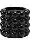 Black Bubble Ceramic Vase - Small 5 Inch Boho Flower Vase