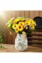 Green & Beige Vintage Chinoiserie Ceramic Vase - 6