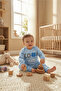 Unisex Baby Cool Cats Written Blue Plush Cotton 2-Piece Set - 2