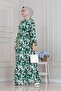 Beli Tunnel Ivy Patterned Dress-Green - 5