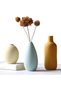 Ceramic Vase 3-Piece Set - Small Rustic Multicolor Vases for Home Decor