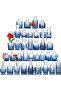 36 Blue Glass Bud Vase Set - Mini Bud Vases for Centerpieces (Blue)