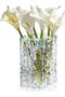 Glass Vase, Heavy Duty Crystal Flower Jardiniere (Iridescent Clear)