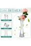 6 Pcs Glass Bud Vases for Centerpieces, Clear, 7.87 Inch - 3