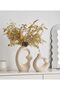 Ceramic Vases - 2 Pcs Modern Decorative Home Vases (White)