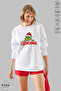 Unisex Long Sleeve Grinchmas Printed Crew Neck Hoodless Fleece-Lined Oversized Sweatshirt - 2