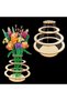 Wooden Vase for Building Block Flowers - Premium Wood Display Stand