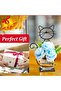 Desktop Glass Planter Vase Holder - Cat Metal Plant Terrarium (Black) - 6