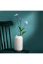 Tall 20CM White Ceramic Ribbed Vase for Home Decor, Table Centerpiece - 5