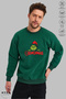 Unisex Long Sleeve Grinchmas Printed Crew Neck Hoodless Fleece-Lined Oversized Sweatshirt - 3