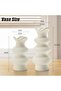Ceramic Vases Set of 2, Modern Decorative White Ceramic Vases for Home Decor - 3