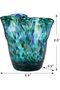 Blown Glass Petal Vase - Wide Mouth, Modern Home Decor - 2
