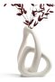Modern White Ceramic Flower Vase (23 cm)