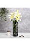 30cm Handmade Grey Glass Vase for Long-Stem Flowers - 3