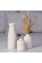 Beige Ceramic Vase Set of 3 - Small Decorative Vases for Home - 7