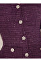 Purple Embellished Tweed Midi Dress - 4