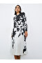 Floral Print A-Line Midi Dress