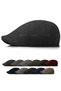 Winter Cashmere Hat Wool Solid Color Sports London Cap - Smoked Striped - 6