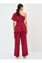 Women Asymmetric One Shoulder Top and Pants Co-Ords - 2