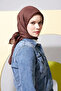 Bamboo Crinkle Scarf Brown – Self-Crinkling, No Ironing Required |   100X100 cm - 3