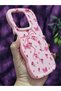 Realme C63 and Realme C61 Compatible Butterfly Ribbon and Floral Pattern Pink Phone Case - 4
