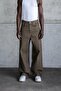 Men's Oversized Baggy Jean Trousers Khaki