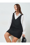 Women Black Sleeveless A-Line Mini Dress