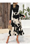 Women Floral Print A-Line Midi Dress - 4