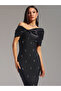 Women Black Embellished Bodycon Maxi Dress - 3