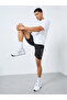 Men Black Workout Shorts with Side Print Detail - 2