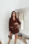 Double-Breasted Neck Pocketed Cardigan Mini Skirt Knit Set AW25AU0003 - 6