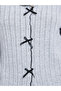 Rib Bow Trim Detail Top and Pyjama Set - 3