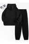 Unisex Awesome Printed Hooded Sweatshirt and Jogger Sweatpants- Bottom Top Set - 2