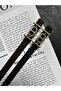 2-Pack Hype Patterned Women's Gold Buckle Belt Jacket Belt Dress Belt Trouser Belt