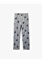 Bow Patterned Comfortable Cut 2-Piece Pajama Set - 6