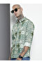 Men Green Tile Print Regular Fit Shirt - 5