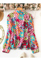 Women Floral Print Long Sleeve Shirt - 2