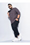 Plus Size Black Checkered Casual Shirt - 2