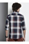 Men Navy Blue Checked Casual Shirt - 4